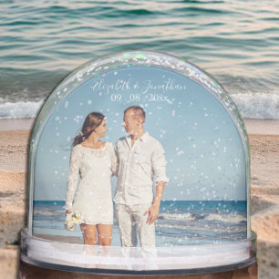 Personalised Photo Destination Wedding Event Snowglobe
