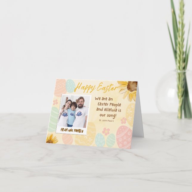 Personalised Photo Easter Flat Holiday Card (Front)