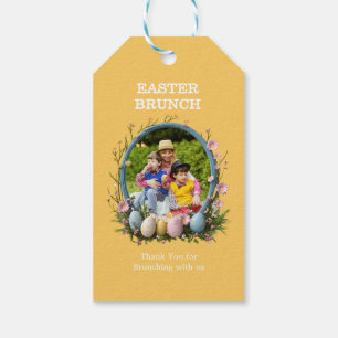 Personalised photo easter floral thank you gift tags