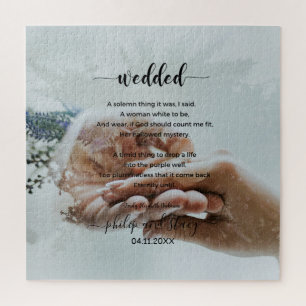 Personalised Photo Elegant Wedded Poem Jigsaw Puzzle