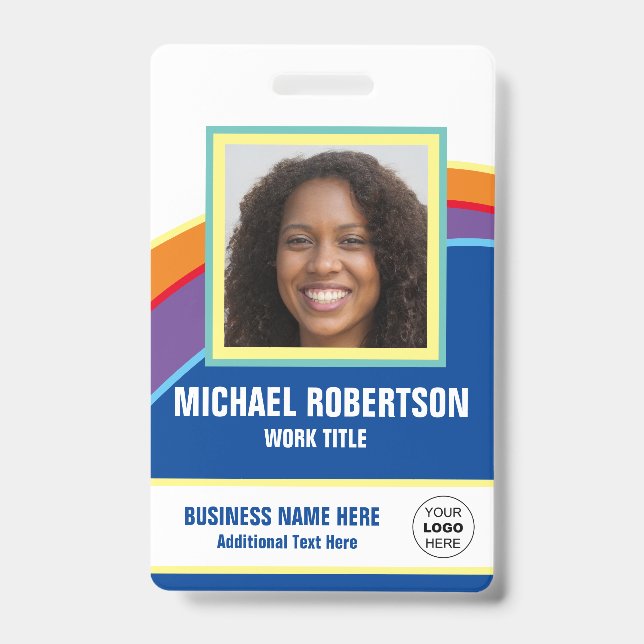 Personalised Photo Employee Badge ID Badge (Front)