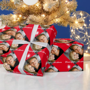 Personalised photo family birthday wrapping paper
