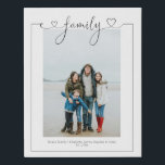 Personalised Photo Family Love Heart Typography Faux Canvas Print<br><div class="desc">Make a Personalised Photo keepsake wall art  - Faux Wrapped Canvas Print from Ricaso - add your own photos and text - a stunning family love heart typography style frame surrounds your photograph - wonderful keepsake gifts</div>