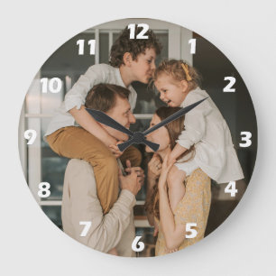 Personalised Photo Family Memories Large Clock
