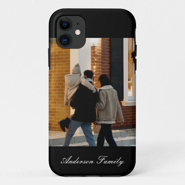 Personalised photo family modern stylish Case-Mate iPhone case (Back)