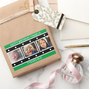 Personalised Photo Filmstrip Birthday Rectangular Sticker