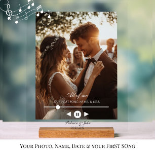 Personalised, Photo, First Song, Wedding Sign
