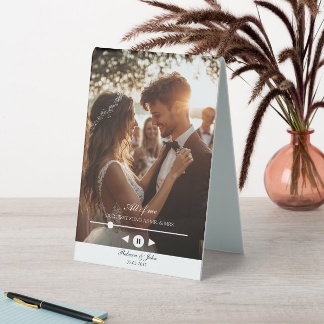 Personalised, Photo, First Song, Wedding Sign (In SItu (Table))
