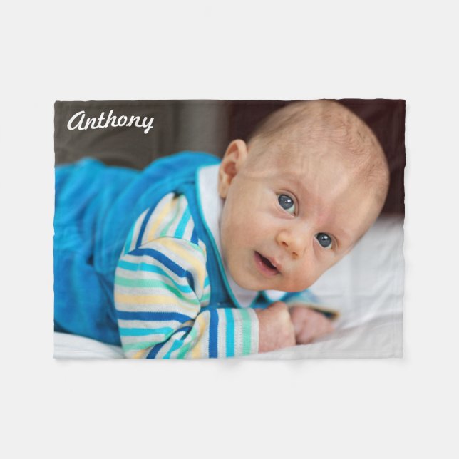 Personalised Photo Fleece Blankets With Your Photo (Front (Horizontal))