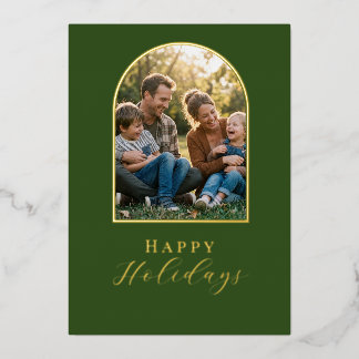 Personalised Photo  Foil Holiday Card