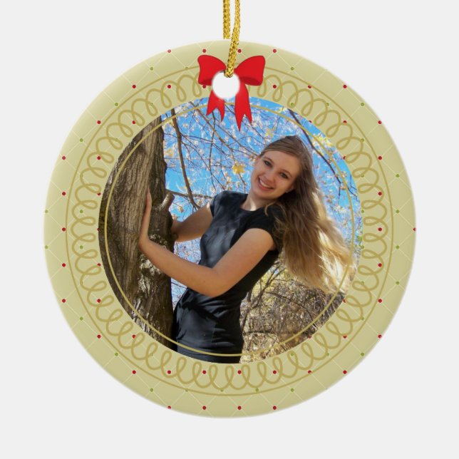 Personalised Photo Frame Graduate Gift Ceramic Tree Decoration (Front)