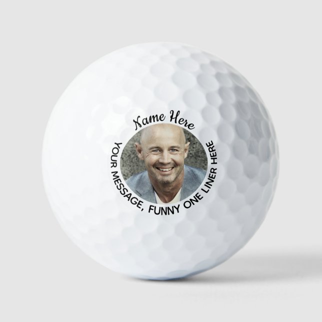 Personalised Photo & Funny One Liner Golf Balls (Front)