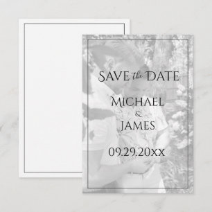 Personalised Photo Gay Couple Save the Date