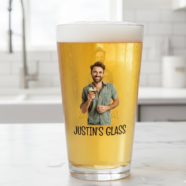 Personalised Photo Gift Monogram Glass (Creator Uploaded)