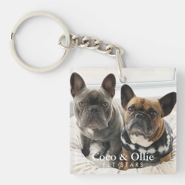 Personalised Photo Giveaway Winners Coco & Ollie Key Ring (Front)