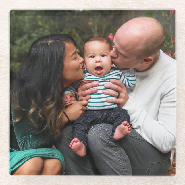 Personalised Photo Glass Coaster (Front)