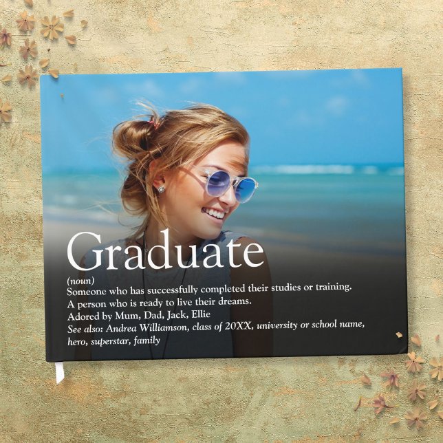 Personalised Photo Graduate Definition Guest Book (Personalized Photo Graduate Definition Guest Book)