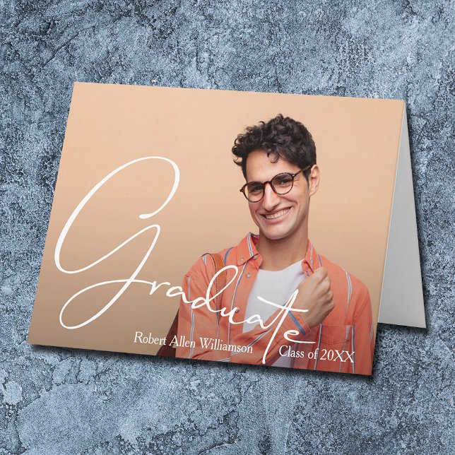 Personalised Photo Graduate Folded Note Card (Creator Uploaded)