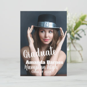 Personalised photo graduate ,graduation invitation
