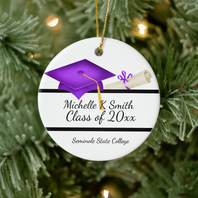 Personalised Photo Graduation Ceramic Ornament (Tree)