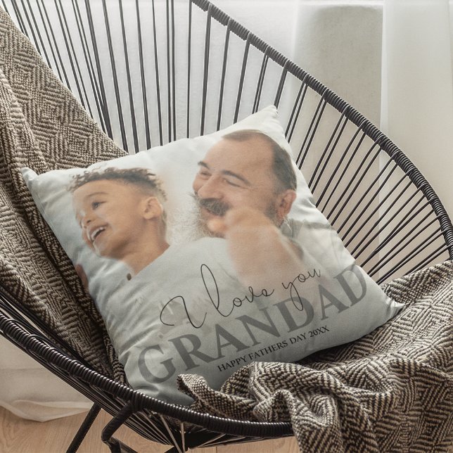 Personalised Photo Grandad Cushion (Creator Uploaded)