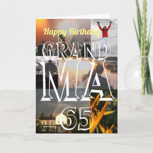 Personalised Photo Grandma 65th Birthday Card