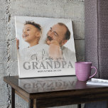 Personalised Photo Grandpa Plaque<br><div class="desc">Modern personalised photo plaque ideal for fathers day, birthdays, christmas and more. A gift any grandfather would love! The keepsake features I love you, over your favourite photograph, personalised with the template text 'GRANDPA' and a personal message. Font styles can be changed by clicking on the customise further link after...</div>