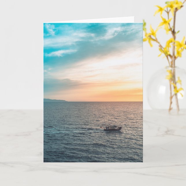 Personalised Photo Greeting Card (Yellow Flower)