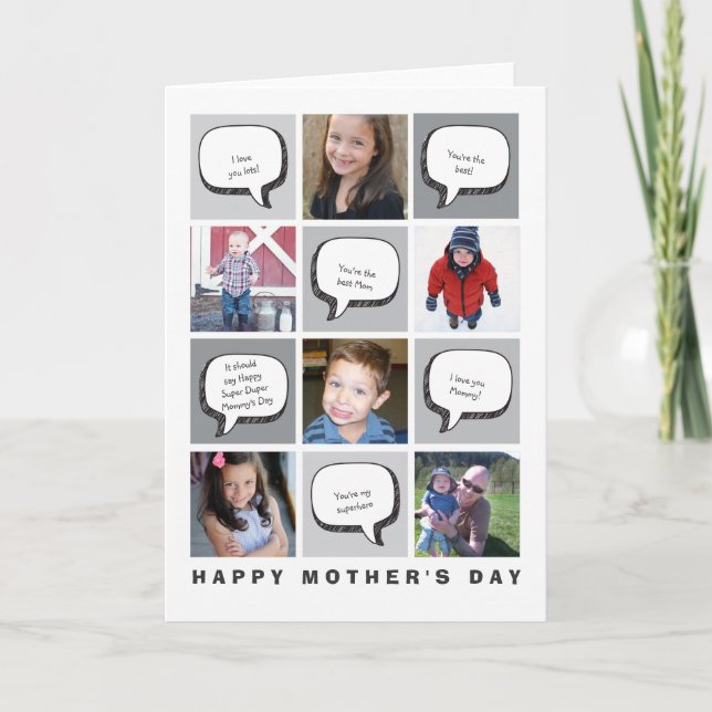 Personalised Photo & Greetings Mother's Day Card (Front)
