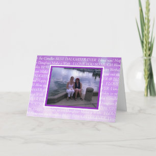 Personalised Photo Happy Birthday to my Daughter Card
