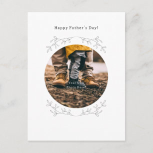 Personalised Photo Happy Father's Day Card. Postcard