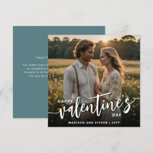 Personalised Photo Happy Valentine's Day Elegant Card