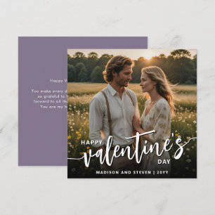 Personalised Photo Happy Valentine's Day Elegant Card