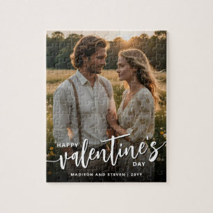 Personalised Photo Happy Valentine's Day Elegant Jigsaw Puzzle