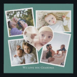 Personalised Photo Heart and Text Faux Canvas Print<br><div class="desc">Make a Personalised Photo keepsake wall art  - Faux Wrapped Canvas Print from Ricaso - add your own photos and text - photo keepsake gifts</div>
