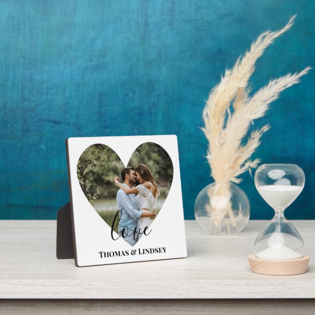 Personalised Photo Heart Frame Modern Calligraphy (Insitu)