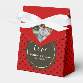 Personalised Photo Heart Frame Modern Calligraphy  Favour Box
