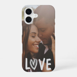Personalised Photo Heart LOVE  iPhone 16 Case