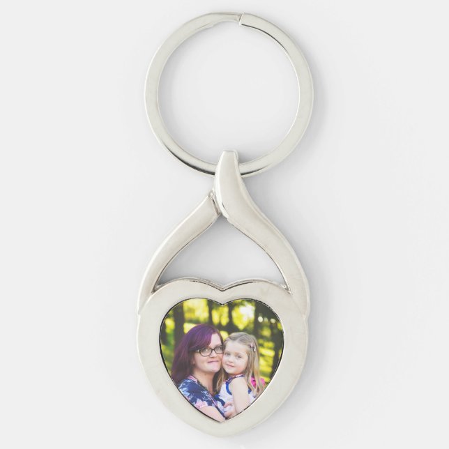 Personalised Photo Heart Shaped Keychain (Front)