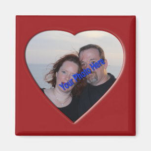 Personalised Photo Heart Shaped Magnet