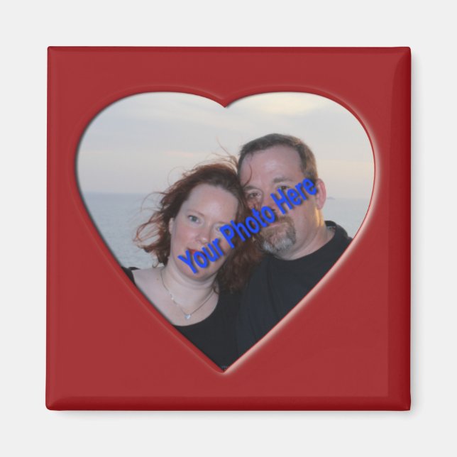 Personalised Photo Heart Shaped Magnet (Front)