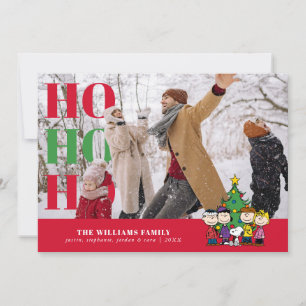 Personalised Photo Holiday Gang Around the Tree Card