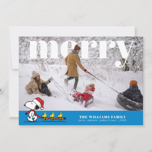 Personalised Photo Holiday Snoopy & Friends Card