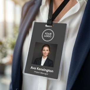 Personalised Photo ID Badge with Custom Logo 
