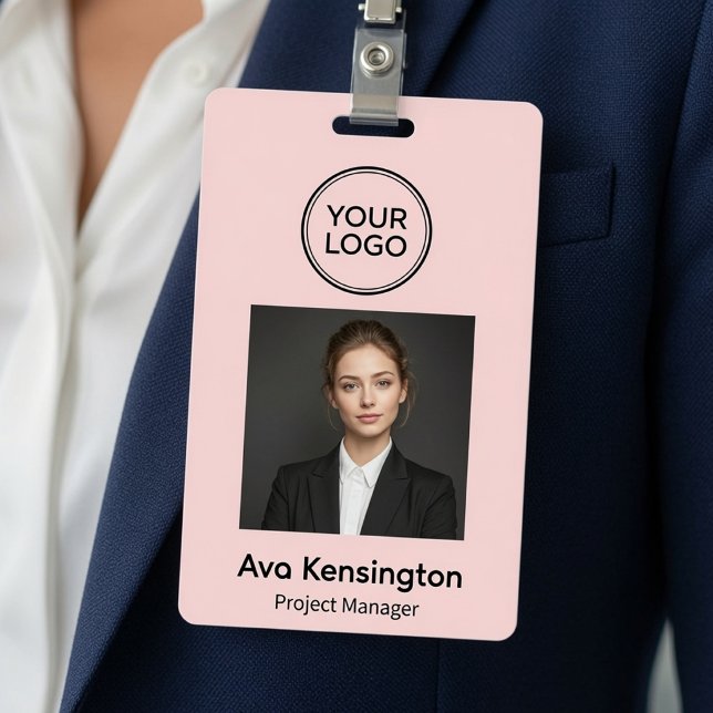 Personalised Photo ID Badge with Custom Logo  (Creator Uploaded)