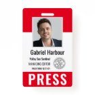 Personalised Photo ID & Logo Journalist Press Pass