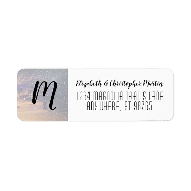 Personalised Photo Initial Return Address Label (Front)