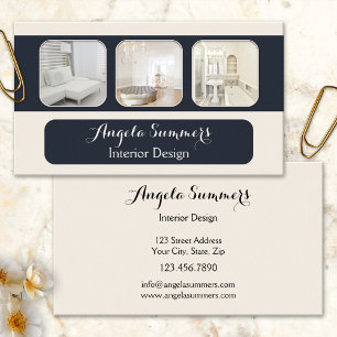 Personalised Photo Interior Design Business Card