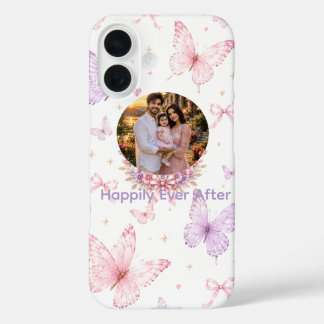 Personalised Photo iPhone 16 Case Butterfly