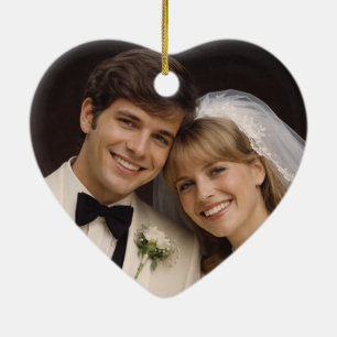 Personalised Photo Keepsake Unique Couple's Gift Ceramic Ornament